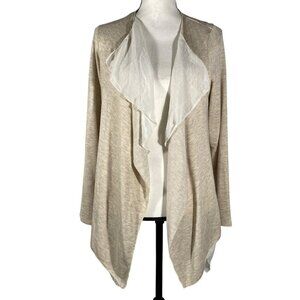 Vintage Y2K Lagenlook asymmetrical layered tunic open front cardigan sweater M